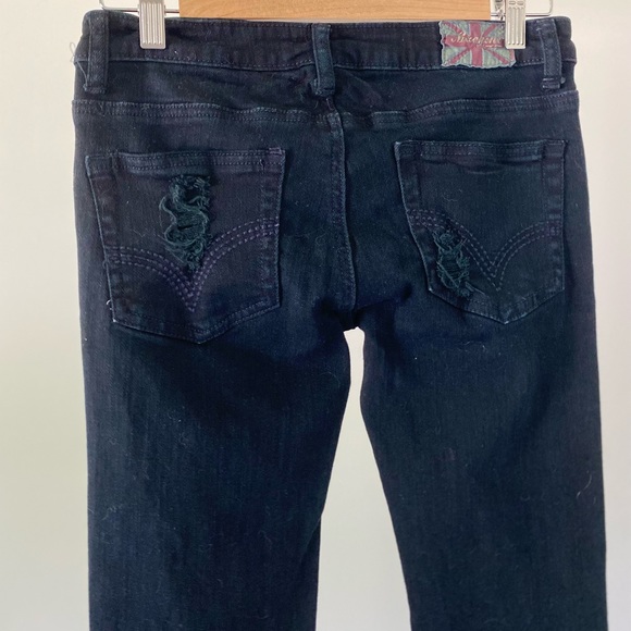 Machine Black Mid-rise Extremely Distressed Skinny Jeans - Picture 9 of 9